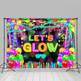 Aperturee - Neon Color Confetti Lets Glow Dance Party Backdrop